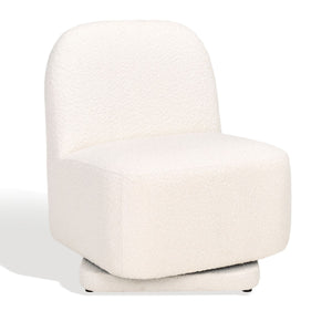 Safavieh Bianka Boucle Swivel Chair Ivory SFA1009A