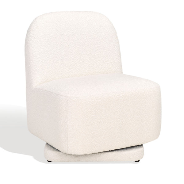 Safavieh Bianka Boucle Swivel Chair Ivory SFA1009A
