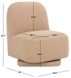 Safavieh Bianka Boucle Swivel Chair Oatmeal SFA1009B