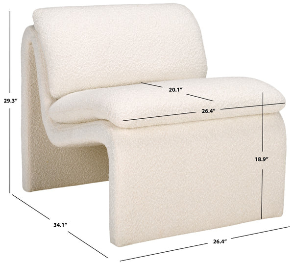 Safavieh Ainslie Boucle Accent Chair Ivory SFA1010A