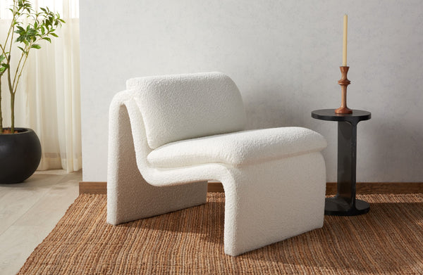 Safavieh Ainslie Boucle Accent Chair Ivory SFA1010A
