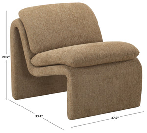 Ainslie Performance Fabric Accent Chair With Stain-Resistant Upholstery, Plush Foam & Solid Wood Frame