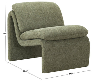Ainslie Performance Fabric Accent Chair With Stain-Resistant Upholstery, Plush Foam & Solid Wood Frame