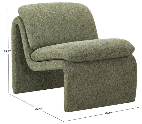 Ainslie Performance Fabric Accent Chair With Stain-Resistant Upholstery, Plush Foam & Solid Wood Frame