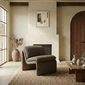 Ainslie Performance Fabric Accent Chair With Stain-Resistant Upholstery, Plush Foam & Solid Wood Frame
