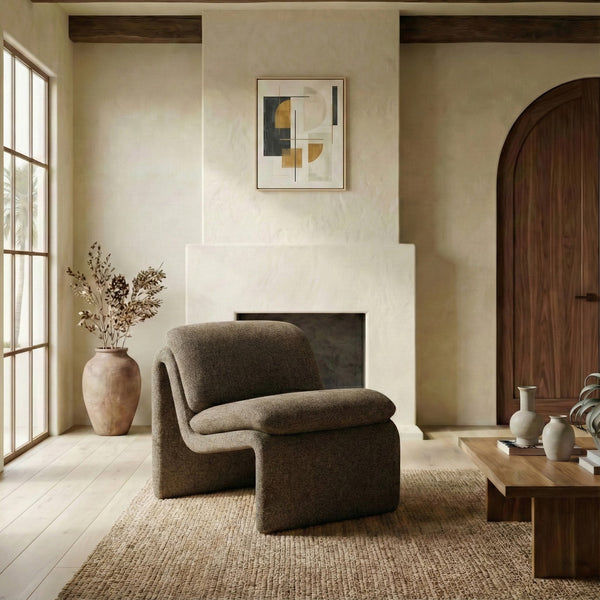 Ainslie Performance Fabric Accent Chair With Stain-Resistant Upholstery, Plush Foam & Solid Wood Frame