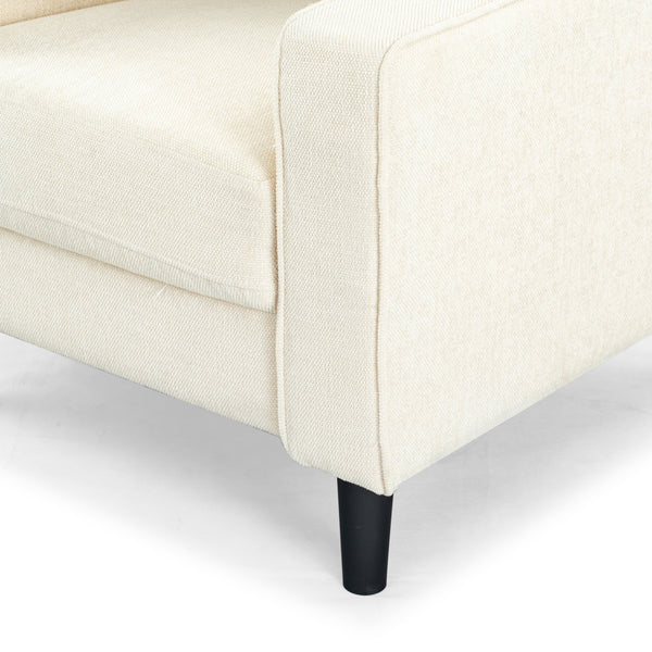 Safavieh Felicianya Modern Accent Chair - Luxurious Cream Upholstered Comfort For Contemporary Home Decor Creme Wood ,Foam ,Fabric ,Plastic Legs Sfa2000a