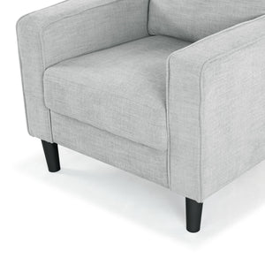 Safavieh Felicianya Modern Accent Chair - Luxurious Cream Upholstered Comfort For Contemporary Home Decor Light Grey Wood ,Foam ,Fabric ,Plastic Legs Sfa2000c