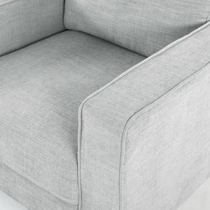 Safavieh Felicianya Modern Accent Chair - Luxurious Cream Upholstered Comfort For Contemporary Home Decor Light Grey Wood ,Foam ,Fabric ,Plastic Legs Sfa2000c