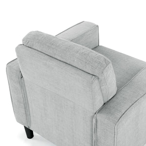 Safavieh Felicianya Modern Accent Chair - Luxurious Cream Upholstered Comfort For Contemporary Home Decor Light Grey Wood ,Foam ,Fabric ,Plastic Legs Sfa2000c