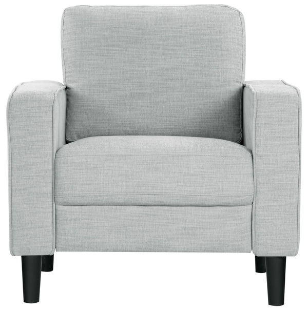 Safavieh Felicianya Modern Accent Chair - Luxurious Cream Upholstered Comfort For Contemporary Home Decor Light Grey Wood ,Foam ,Fabric ,Plastic Legs Sfa2000c