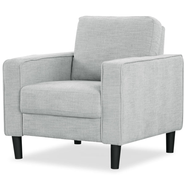 Safavieh Felicianya Modern Accent Chair - Luxurious Cream Upholstered Comfort For Contemporary Home Decor Light Grey Wood ,Foam ,Fabric ,Plastic Legs Sfa2000c