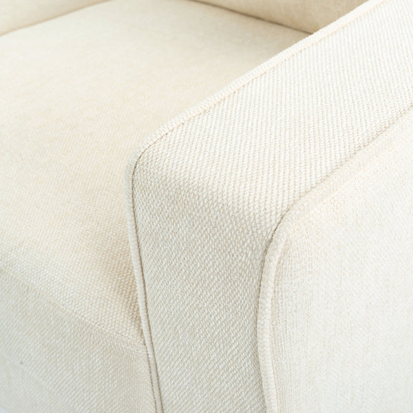 Safavieh Felicianya Modern 3 Seater Sofa - Chic Cream Elegance For Contemporary Living Spaces & Comfort Creme Wood ,Foam ,Fabric ,Plastic Legs Sfa2001a