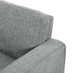 Safavieh Felicianya Modern 3 Seater Sofa - Chic Cream Elegance For Contemporary Living Spaces & Comfort Grey Wood ,Foam ,Fabric ,Plastic Legs Sfa2001b