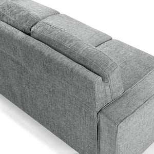 Safavieh Felicianya Modern 3 Seater Sofa - Chic Cream Elegance For Contemporary Living Spaces & Comfort Grey Wood ,Foam ,Fabric ,Plastic Legs Sfa2001b