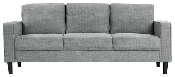 Safavieh Felicianya Modern 3 Seater Sofa - Chic Cream Elegance For Contemporary Living Spaces & Comfort Grey Wood ,Foam ,Fabric ,Plastic Legs Sfa2001b