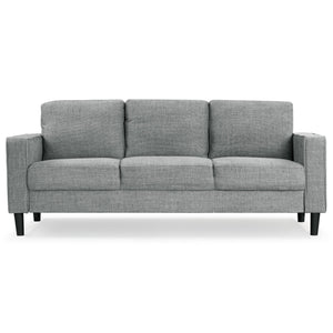 Safavieh Felicianya Modern 3 Seater Sofa - Chic Cream Elegance For Contemporary Living Spaces & Comfort Grey Wood ,Foam ,Fabric ,Plastic Legs Sfa2001b