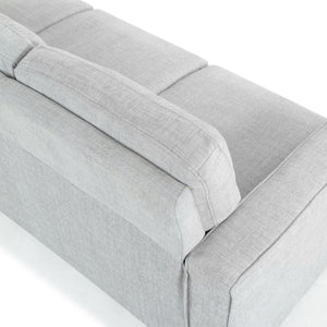 Safavieh Felicianya Modern 3 Seater Sofa - Chic Cream Elegance For Contemporary Living Spaces & Comfort Light Grey Wood ,Foam ,Fabric ,Plastic Legs Sfa2001c