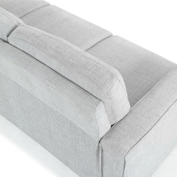 Safavieh Felicianya Modern 3 Seater Sofa - Chic Cream Elegance For Contemporary Living Spaces & Comfort Light Grey Wood ,Foam ,Fabric ,Plastic Legs Sfa2001c