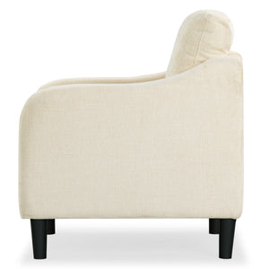 Safavieh Edalynn Modern Accent Chair - Elegant Cream Upholstered Comfort For Chic Living Room Style Creme Wood ,Foam ,Fabric ,Plastic Legs Sfa2002a