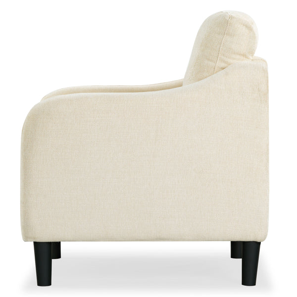 Safavieh Edalynn Modern Accent Chair - Elegant Cream Upholstered Comfort For Chic Living Room Style Creme Wood ,Foam ,Fabric ,Plastic Legs Sfa2002a