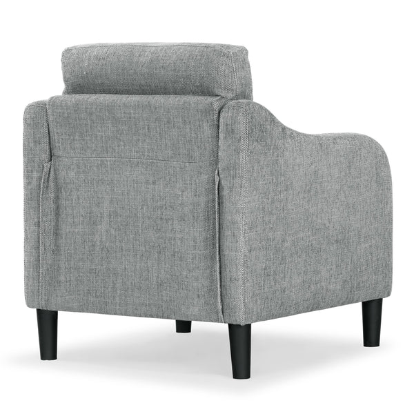 Safavieh Edalynn Modern Accent Chair - Elegant Cream Upholstered Comfort For Chic Living Room Style Grey Wood ,Foam ,Fabric ,Plastic Legs Sfa2002b