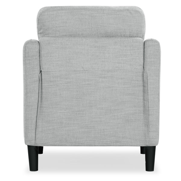 Safavieh Edalynn Modern Accent Chair - Elegant Cream Upholstered Comfort For Chic Living Room Style Light Grey Wood ,Foam ,Fabric ,Plastic Legs Sfa2002c