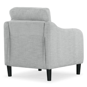 Safavieh Edalynn Modern Accent Chair - Elegant Cream Upholstered Comfort For Chic Living Room Style Light Grey Wood ,Foam ,Fabric ,Plastic Legs Sfa2002c