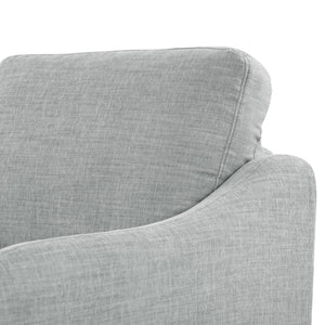 Safavieh Edalynn Modern Accent Chair - Elegant Cream Upholstered Comfort For Chic Living Room Style Light Grey Wood ,Foam ,Fabric ,Plastic Legs Sfa2002c