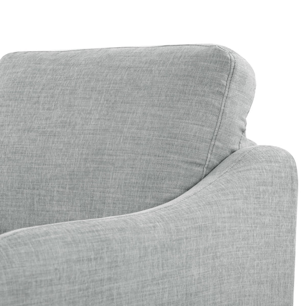 Safavieh Edalynn Modern Accent Chair - Elegant Cream Upholstered Comfort For Chic Living Room Style Light Grey Wood ,Foam ,Fabric ,Plastic Legs Sfa2002c