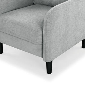 Safavieh Edalynn Modern Accent Chair - Elegant Cream Upholstered Comfort For Chic Living Room Style Light Grey Wood ,Foam ,Fabric ,Plastic Legs Sfa2002c