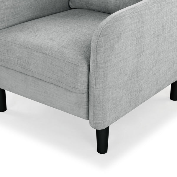 Safavieh Edalynn Modern Accent Chair - Elegant Cream Upholstered Comfort For Chic Living Room Style Light Grey Wood ,Foam ,Fabric ,Plastic Legs Sfa2002c