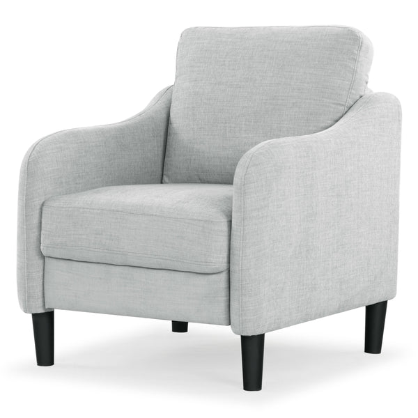 Safavieh Edalynn Modern Accent Chair - Elegant Cream Upholstered Comfort For Chic Living Room Style Light Grey Wood ,Foam ,Fabric ,Plastic Legs Sfa2002c