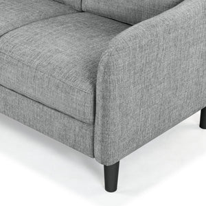 Safavieh Edalynn Modern 3 Seater Sofa - Elegant Cream Design For Stylish Comfort And Contemporary Living Spaces Grey Wood ,Foam ,Fabric ,Plastic Legs Sfa2003b