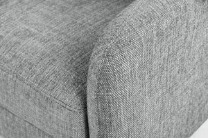 Safavieh Edalynn Modern 3 Seater Sofa - Elegant Cream Design For Stylish Comfort And Contemporary Living Spaces Grey Wood ,Foam ,Fabric ,Plastic Legs Sfa2003b