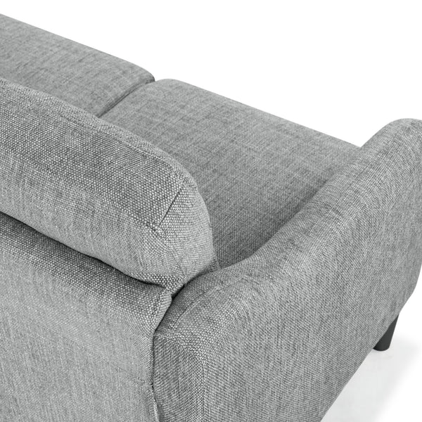 Safavieh Edalynn Modern 3 Seater Sofa - Elegant Cream Design For Stylish Comfort And Contemporary Living Spaces Grey Wood ,Foam ,Fabric ,Plastic Legs Sfa2003b