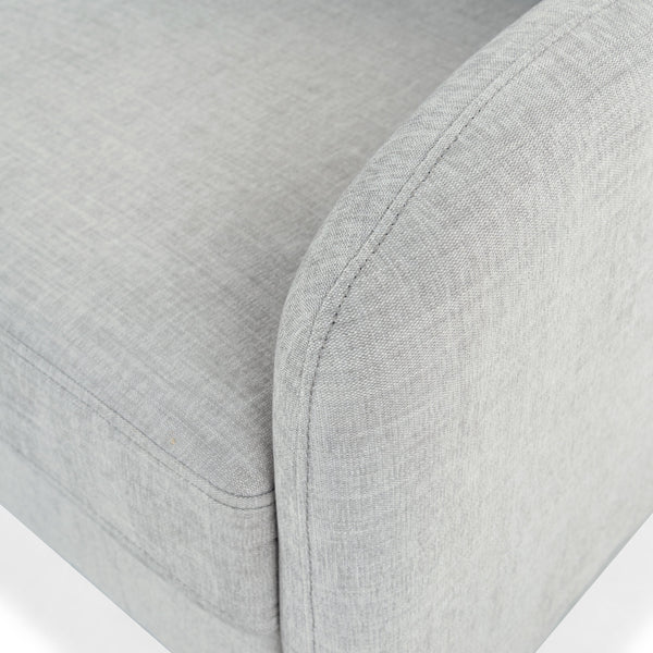 Safavieh Edalynn Modern 3 Seater Sofa - Elegant Cream Design For Stylish Comfort And Contemporary Living Spaces Light Grey Wood ,Foam ,Fabric ,Plastic Legs Sfa2003c