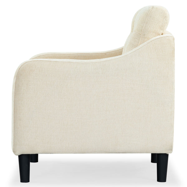 Safavieh Nathaniel Tufted Back Accent Chair – Stylish Cream Upholstery For Your Living Space & Comfort Creme Wood ,Foam ,Fabric ,Plastic Legs Sfa2004a