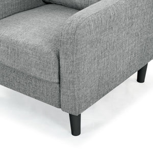 Safavieh Nathaniel Tufted Back Accent Chair – Stylish Cream Upholstery For Your Living Space & Comfort Grey Wood ,Foam ,Fabric ,Plastic Legs Sfa2004b