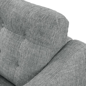 Safavieh Nathaniel Tufted Back Accent Chair – Stylish Cream Upholstery For Your Living Space & Comfort Grey Wood ,Foam ,Fabric ,Plastic Legs Sfa2004b