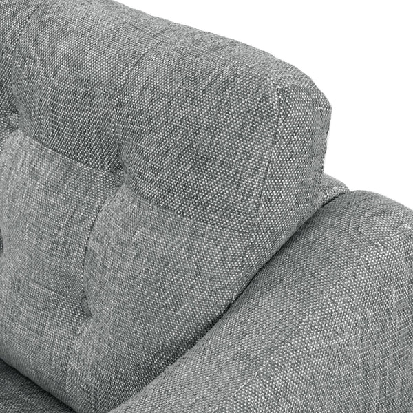 Safavieh Nathaniel Tufted Back Accent Chair – Stylish Cream Upholstery For Your Living Space & Comfort Grey Wood ,Foam ,Fabric ,Plastic Legs Sfa2004b