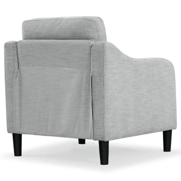 Safavieh Nathaniel Tufted Back Accent Chair – Stylish Cream Upholstery For Your Living Space & Comfort Light Grey Wood ,Foam ,Fabric ,Plastic Legs Sfa2004c