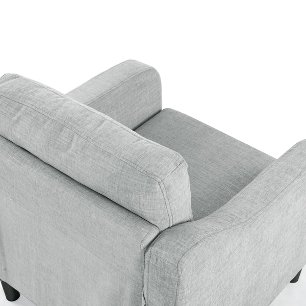 Safavieh Nathaniel Tufted Back Accent Chair – Stylish Cream Upholstery For Your Living Space & Comfort Light Grey Wood ,Foam ,Fabric ,Plastic Legs Sfa2004c