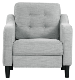 Safavieh Nathaniel Tufted Back Accent Chair – Stylish Cream Upholstery For Your Living Space & Comfort Light Grey Wood ,Foam ,Fabric ,Plastic Legs Sfa2004c