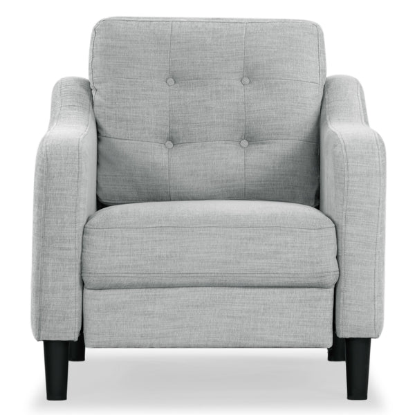 Safavieh Nathaniel Tufted Back Accent Chair – Stylish Cream Upholstery For Your Living Space & Comfort Light Grey Wood ,Foam ,Fabric ,Plastic Legs Sfa2004c