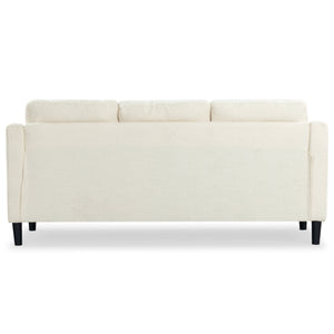 Safavieh Nathaniel Tufted Back 3 Seater Sofa - Luxurious Comfort In Timeless Cream For Your Living Space Creme Wood ,Foam ,Fabric ,Plastic Legs Sfa2005a
