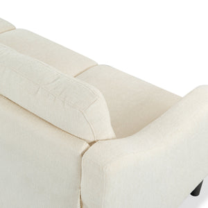 Safavieh Nathaniel Tufted Back 3 Seater Sofa - Luxurious Comfort In Timeless Cream For Your Living Space Creme Wood ,Foam ,Fabric ,Plastic Legs Sfa2005a