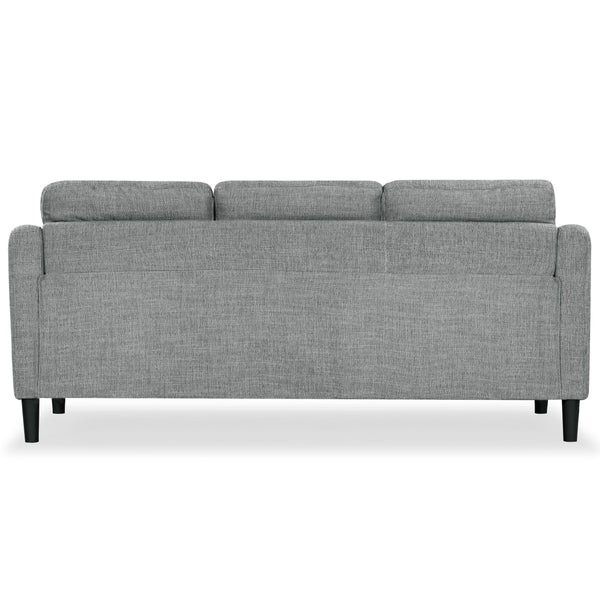 Safavieh Nathaniel Tufted Back 3 Seater Sofa - Luxurious Comfort In Timeless Cream For Your Living Space Grey Wood ,Foam ,Fabric ,Plastic Legs Sfa2005b