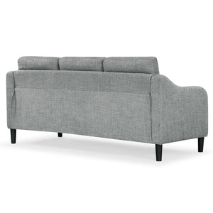 Safavieh Nathaniel Tufted Back 3 Seater Sofa - Luxurious Comfort In Timeless Cream For Your Living Space Grey Wood ,Foam ,Fabric ,Plastic Legs Sfa2005b