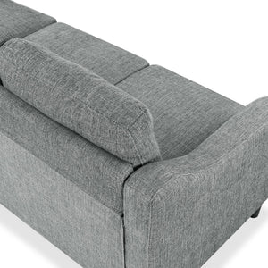 Safavieh Nathaniel Tufted Back 3 Seater Sofa - Luxurious Comfort In Timeless Cream For Your Living Space Grey Wood ,Foam ,Fabric ,Plastic Legs Sfa2005b